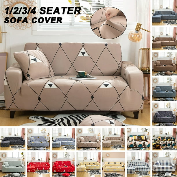 Details about / 1 2 3 4 Seater Stretch Chair Sofa Covers Couch Cover Elastic Floral Slipcover